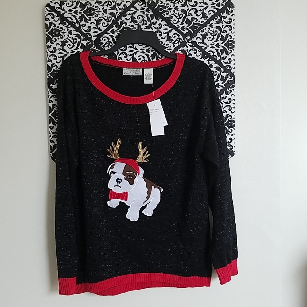 NWT Bulldog Christmas Sweater